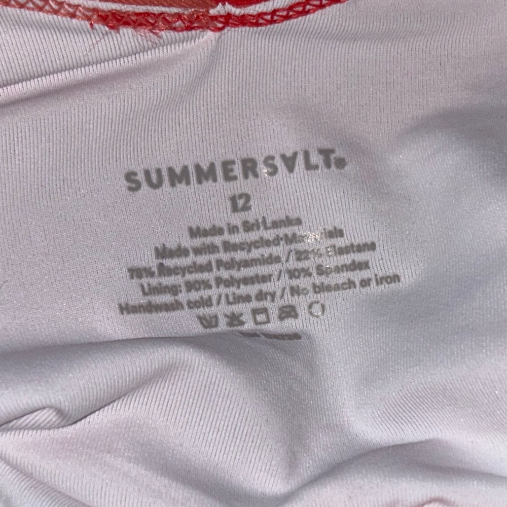 Summersalt The Marina Colorblock Grapefruit & Coral One-Piece Swimsuit 12 NWOT - Picture 8 of 13